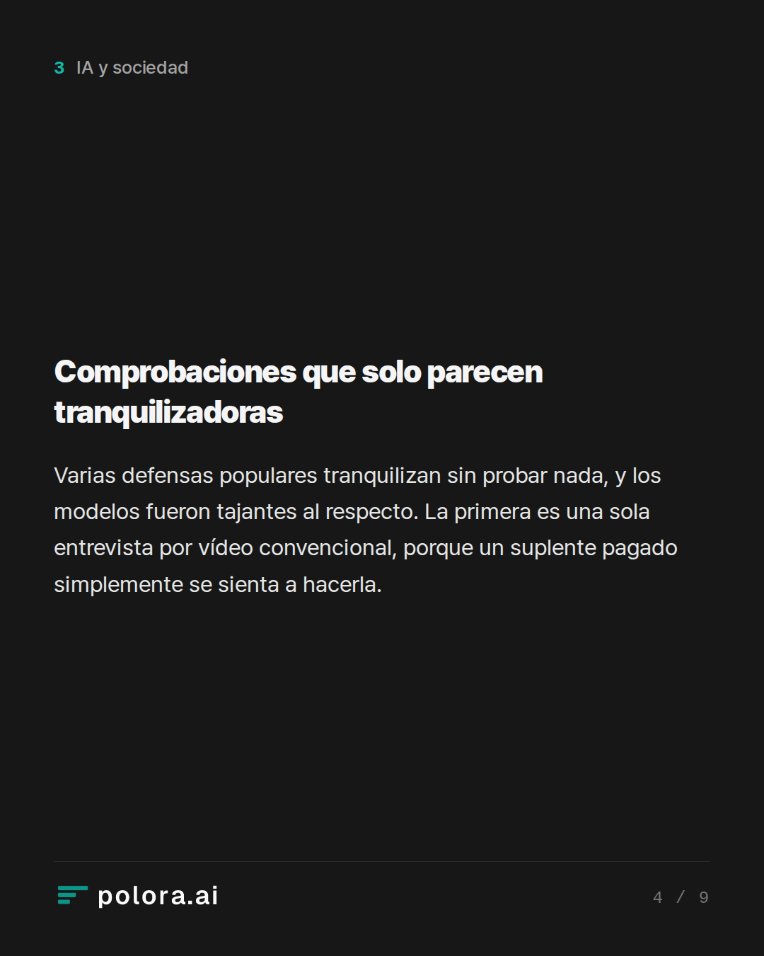 Comprobaciones que solo parecen tranquilizadoras