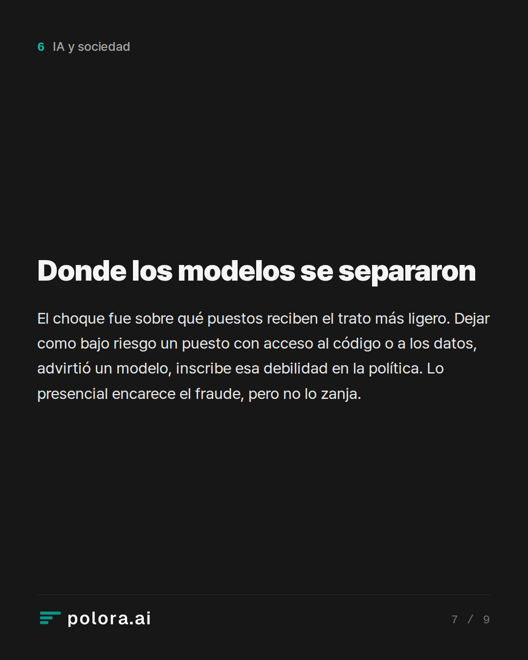 Donde los modelos se separaron