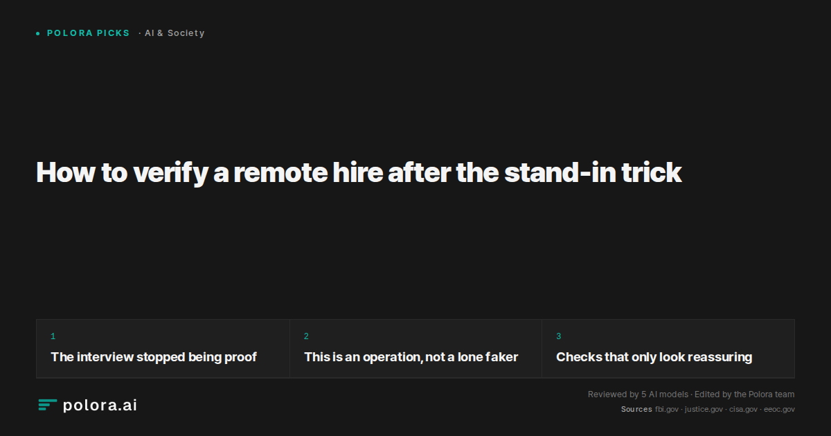 How to verify a remote hire after the stand-in trick