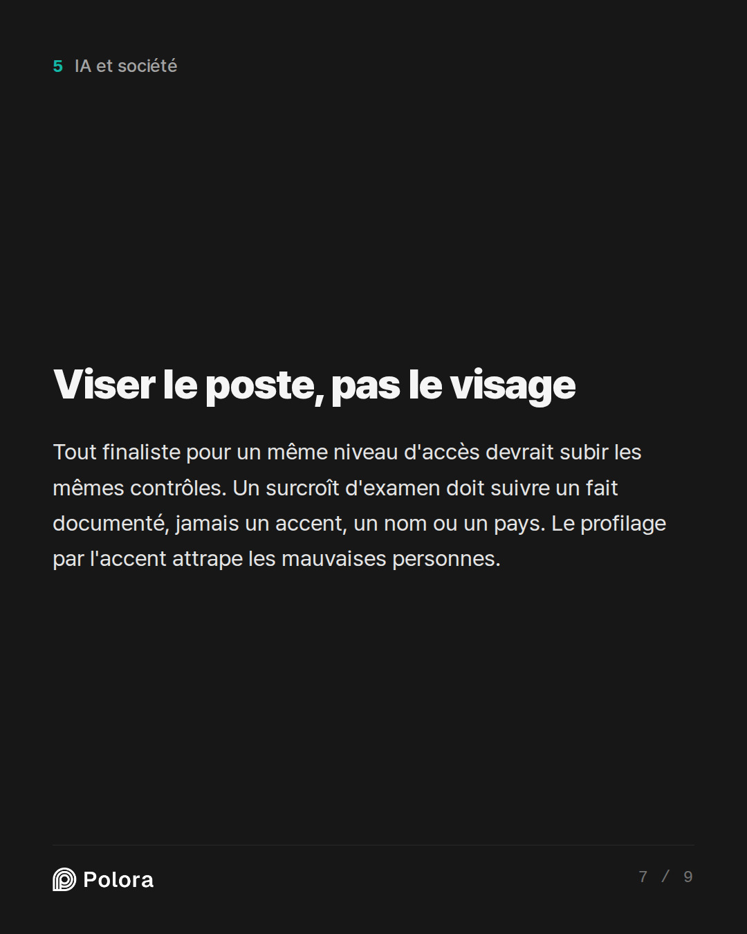 Viser le poste, pas le visage