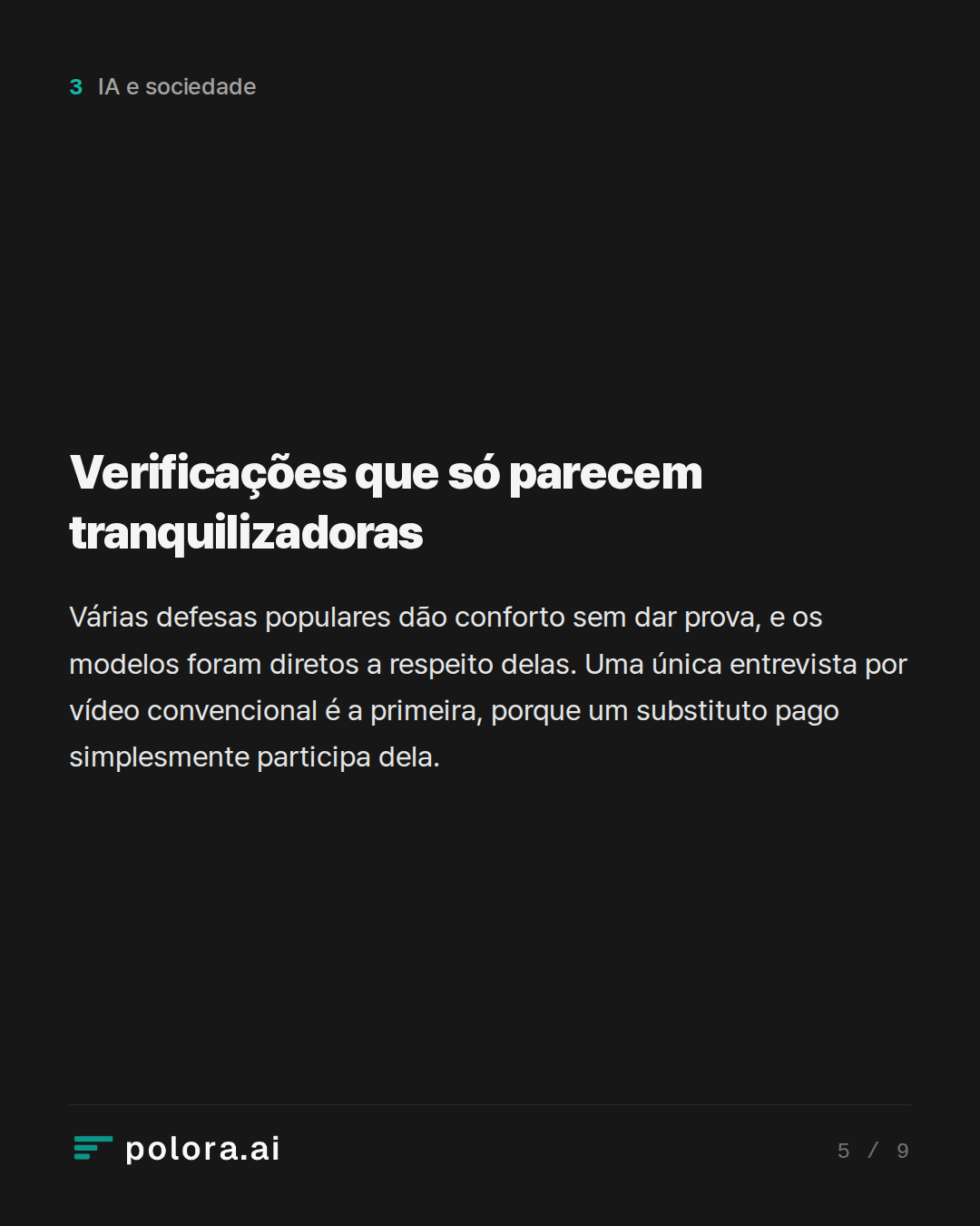 Verificações que só parecem tranquilizadoras