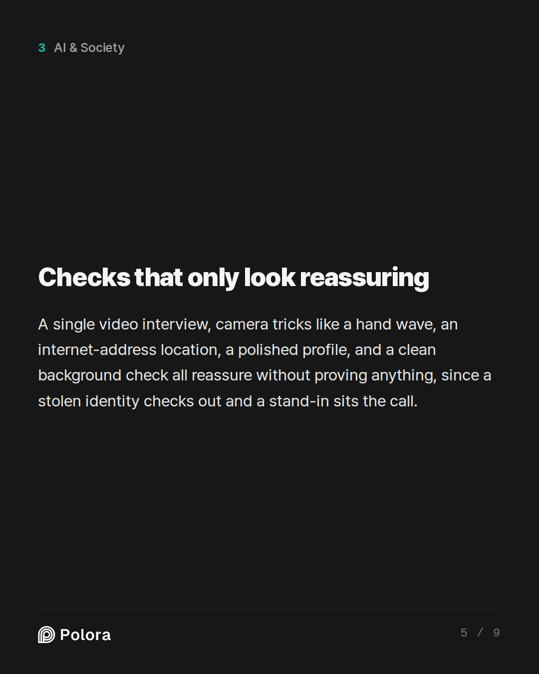 Checks that only look reassuring