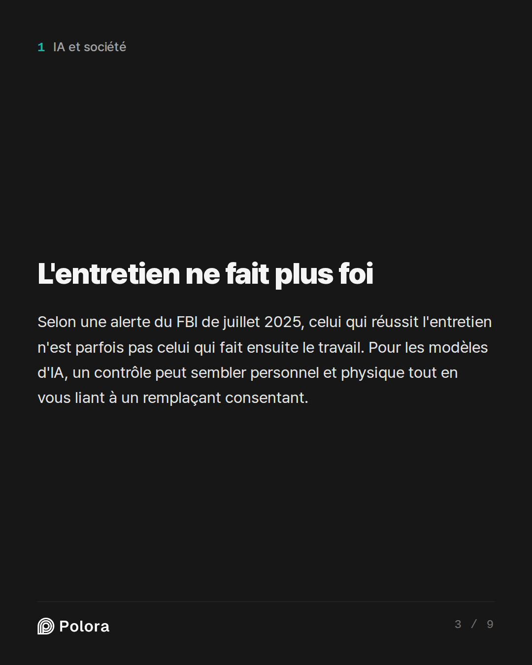 L'entretien ne fait plus foi