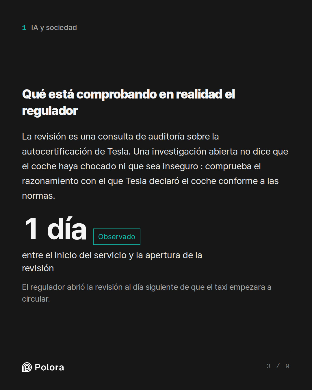 Qué está comprobando en realidad el regulador · 1 día entre el inicio del servicio y la apertura de la revisión El regulador abrió la revisión al día siguiente de que el taxi empezara a circular.