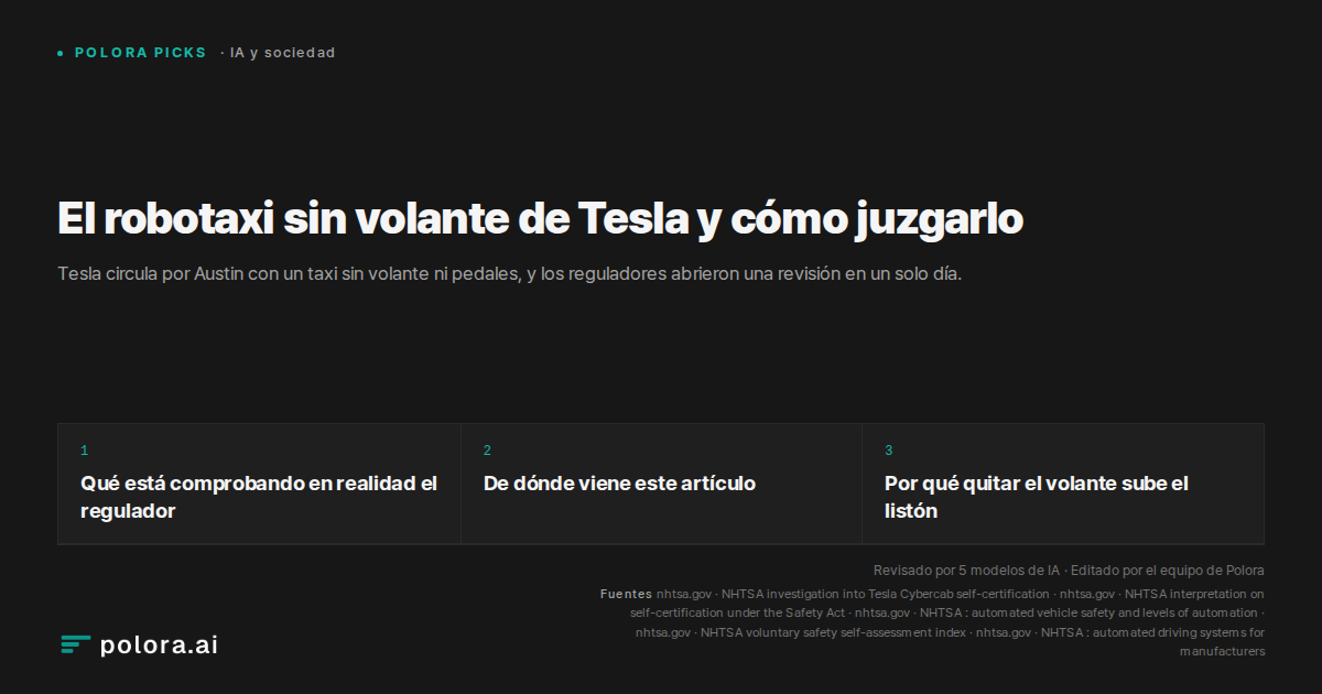 El robotaxi sin volante de Tesla y cómo juzgarlo