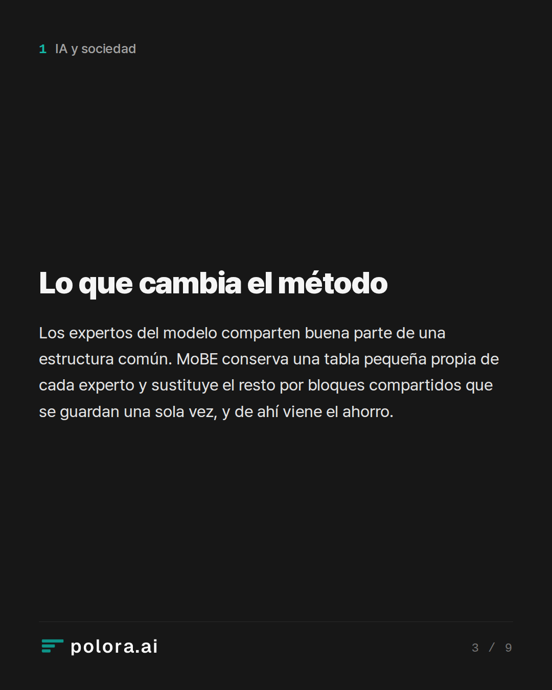 Lo que cambia el método