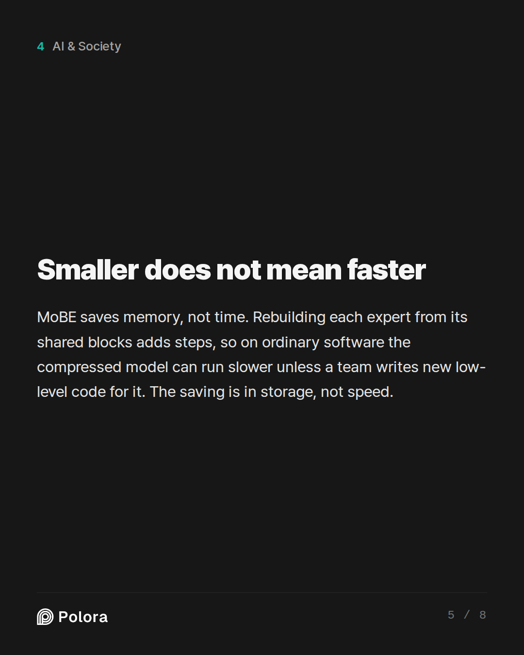 Smaller does not mean faster