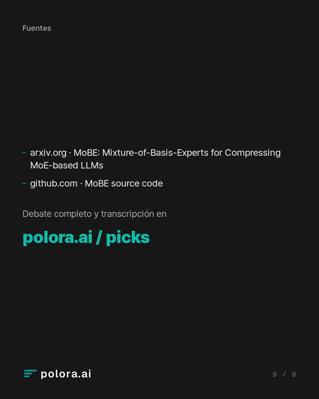 Fuentes arxiv.org · MoBE: Mixture-of-Basis-Experts for Compressing MoE-based LLMs, github.com · MoBE source code