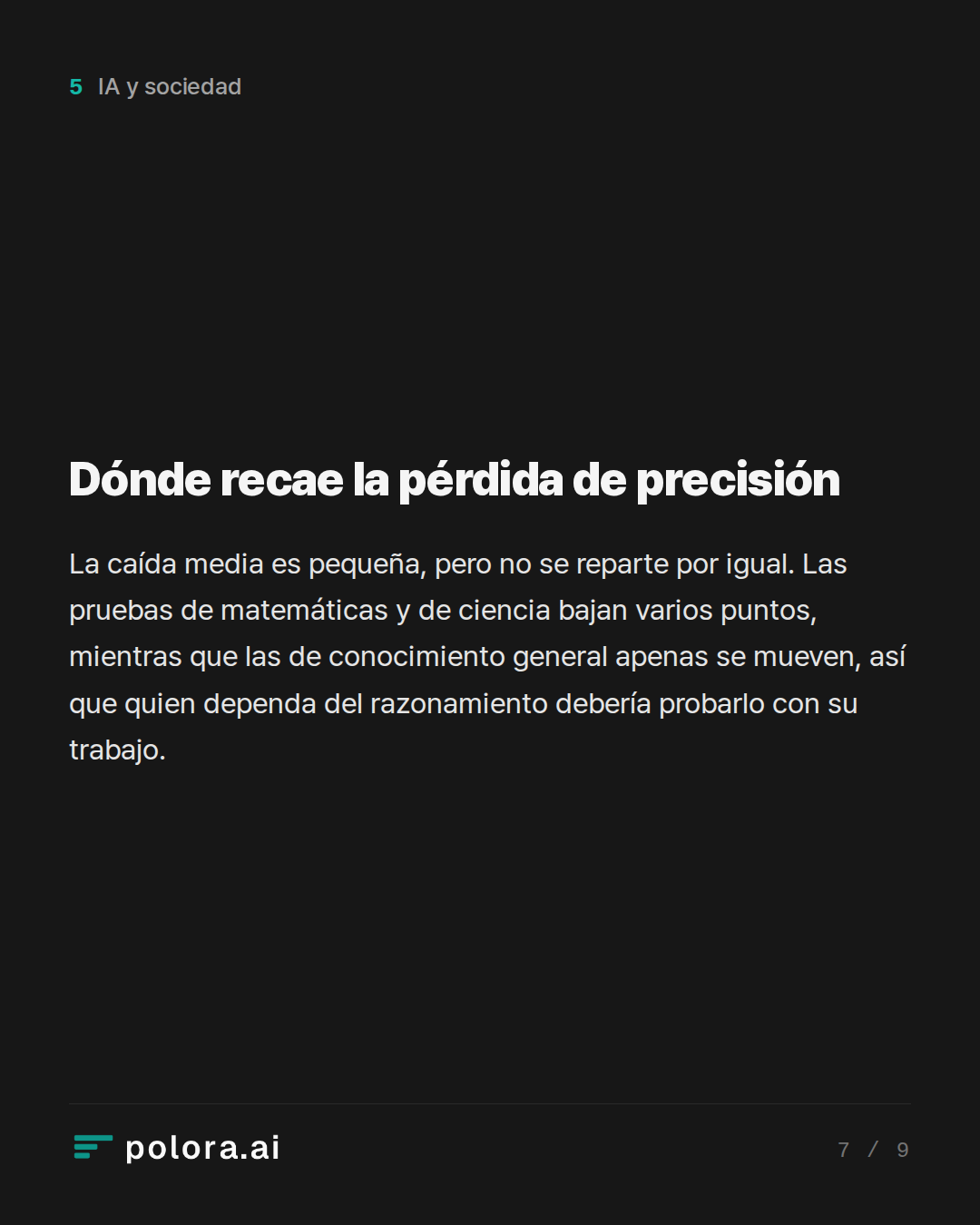 Dónde recae la pérdida de precisión