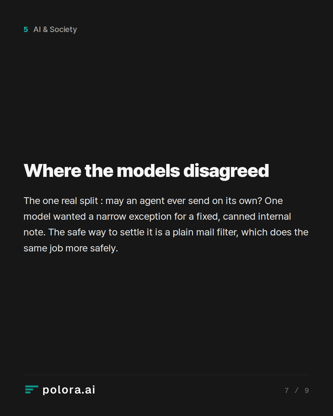 Where the models disagreed