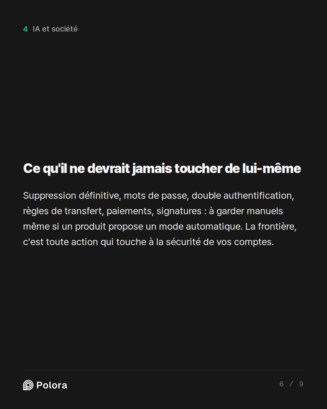 Ce qu'il ne devrait jamais toucher de lui-même