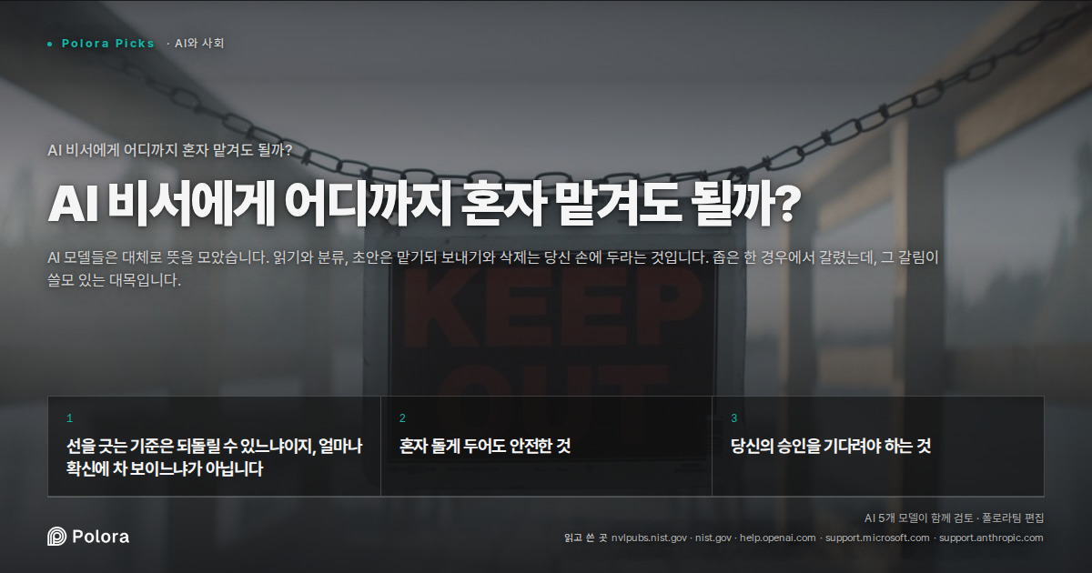 AI 비서에게 어디까지 혼자 맡겨도 될까?