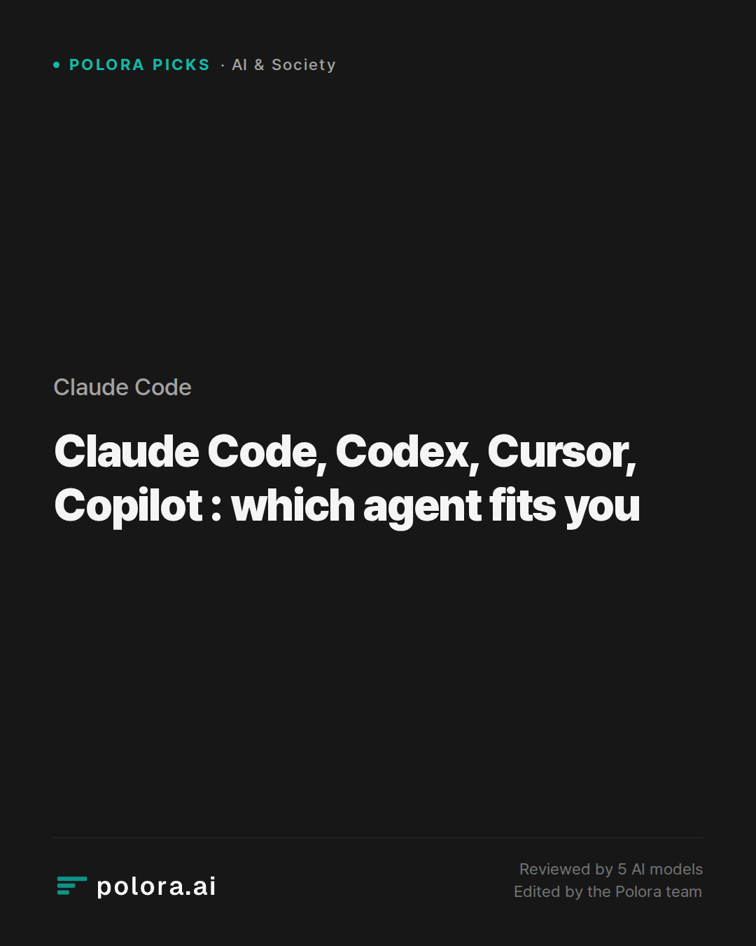 Claude Code, Codex, Cursor, Copilot : which agent fits you
