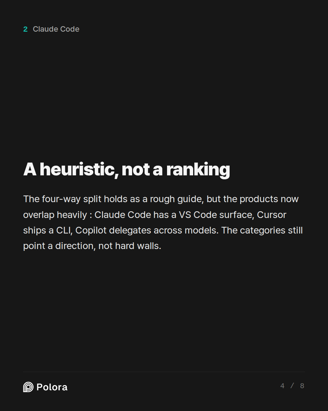 A heuristic, not a ranking