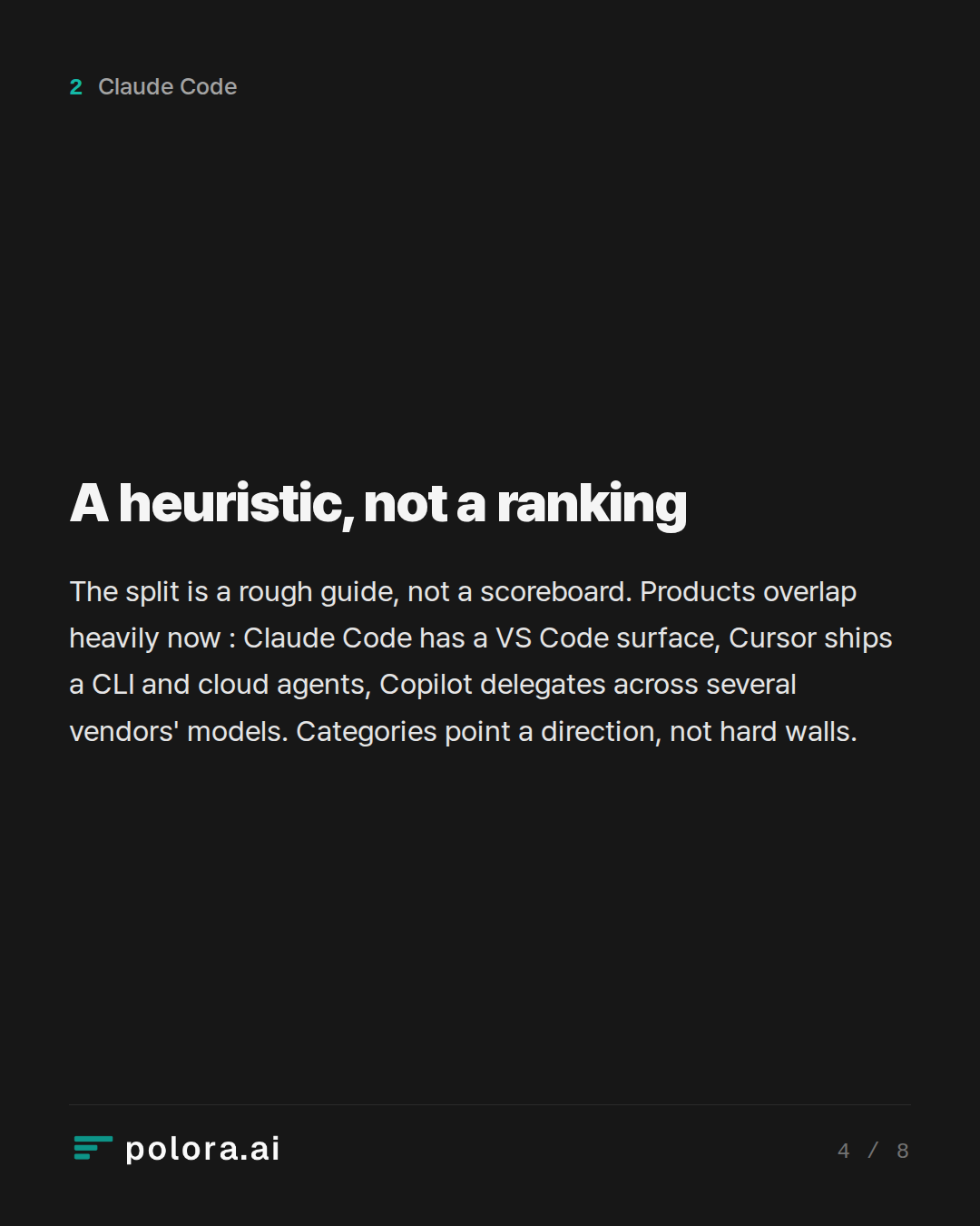 A heuristic, not a ranking