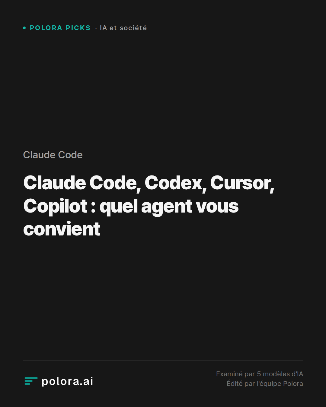 Claude Code, Codex, Cursor, Copilot : quel agent vous convient