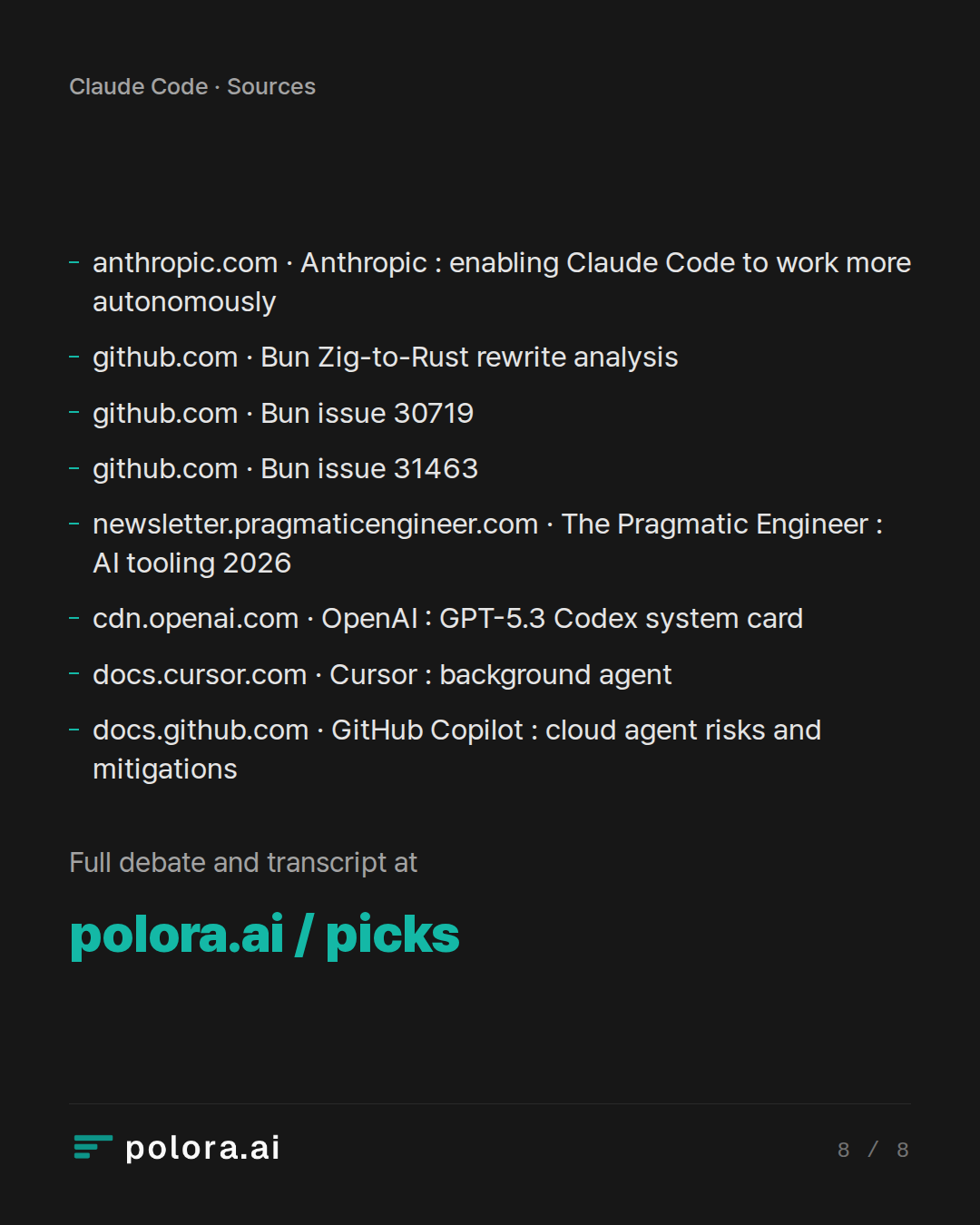 Sources anthropic.com · Anthropic : enabling Claude Code to work more autonomously, github.com · Bun Zig-to-Rust rewrite analysis, github.com · Bun issue 30719