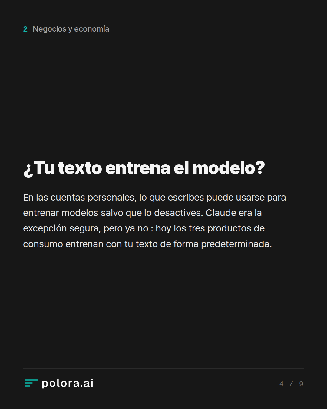 ¿Tu texto entrena el modelo?