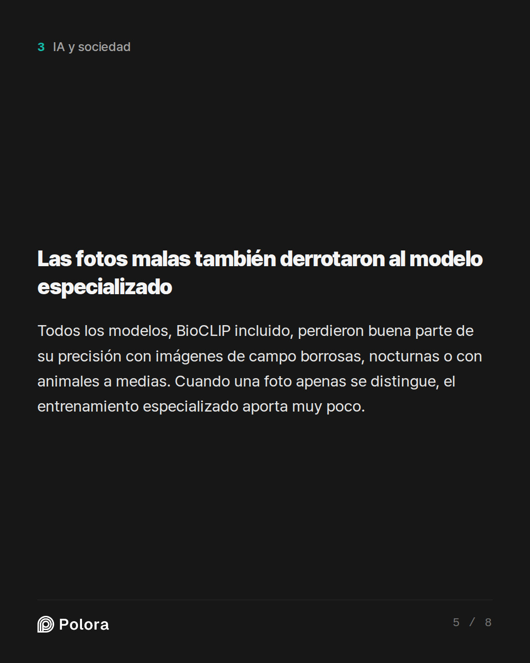 Las fotos malas también derrotaron al modelo especializado