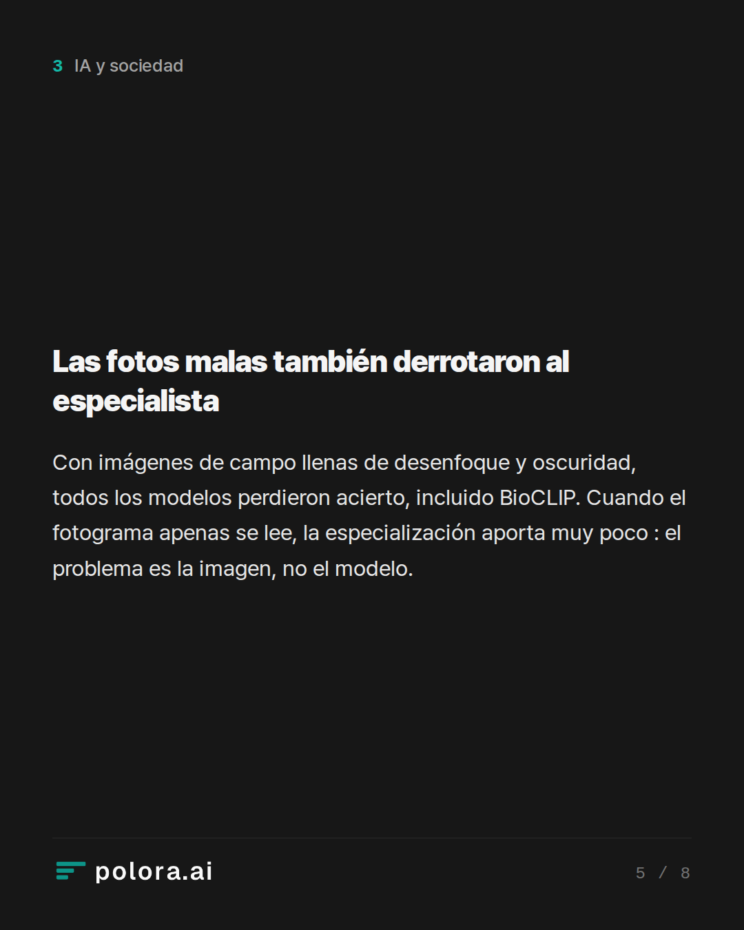 Las fotos malas también derrotaron al especialista