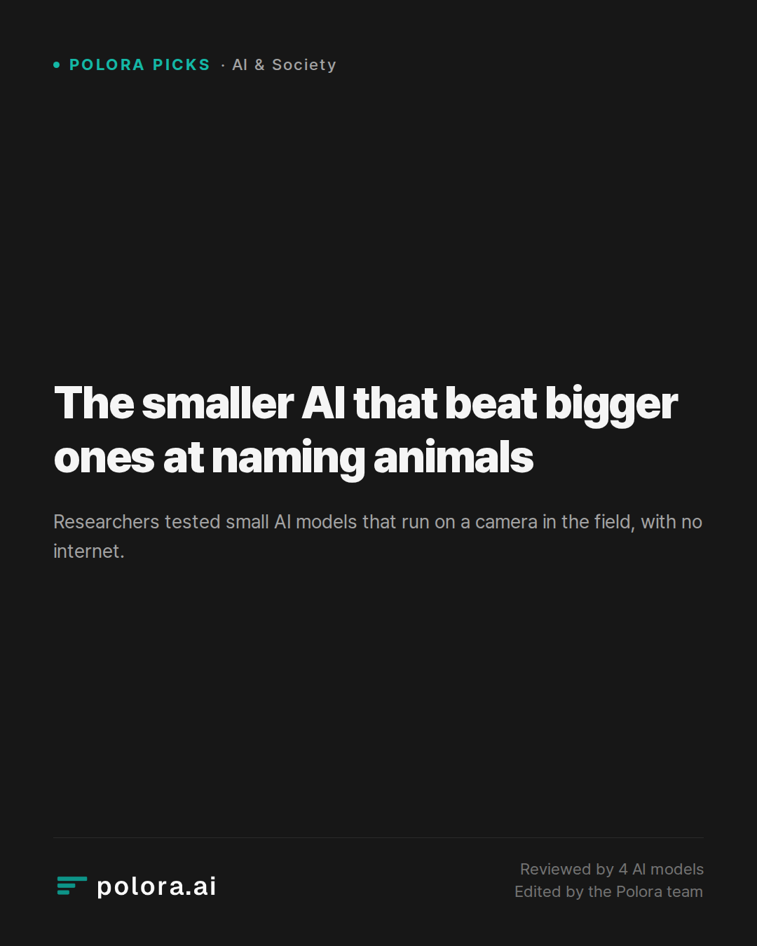 The smaller AI that beat bigger ones at naming animals