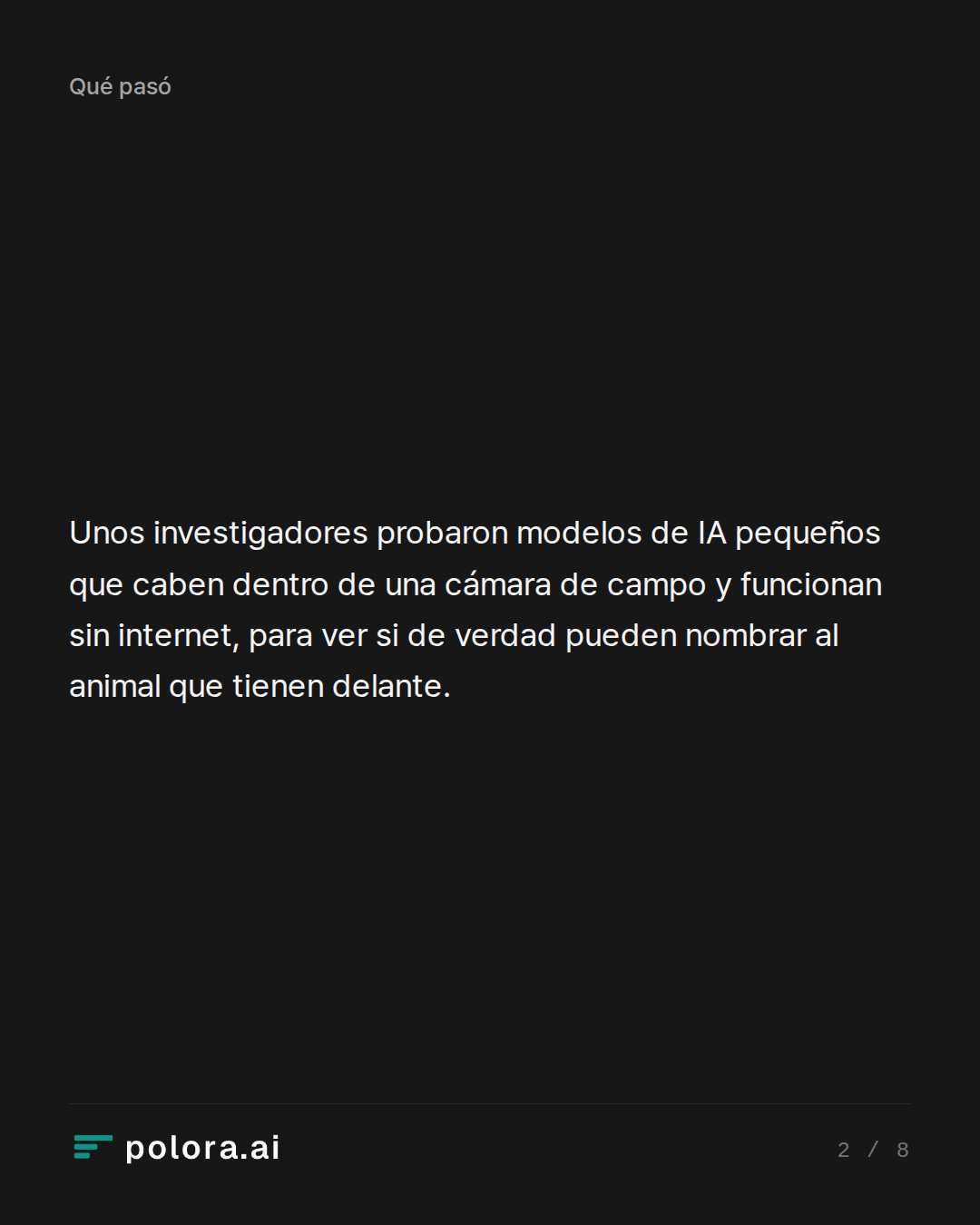 Unos investigadores probaron modelos de IA pequeños que caben dentro de una cámara de campo y funcionan sin internet, para ver si de verdad pueden nombrar al animal que tienen delante.