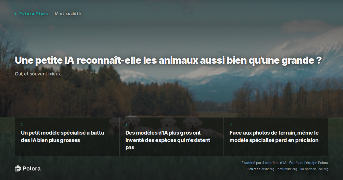 Une petite IA reconnaît-elle les animaux aussi bien qu'une grande ?