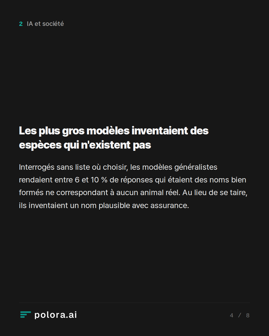 Les plus gros modèles inventaient des espèces qui n'existent pas