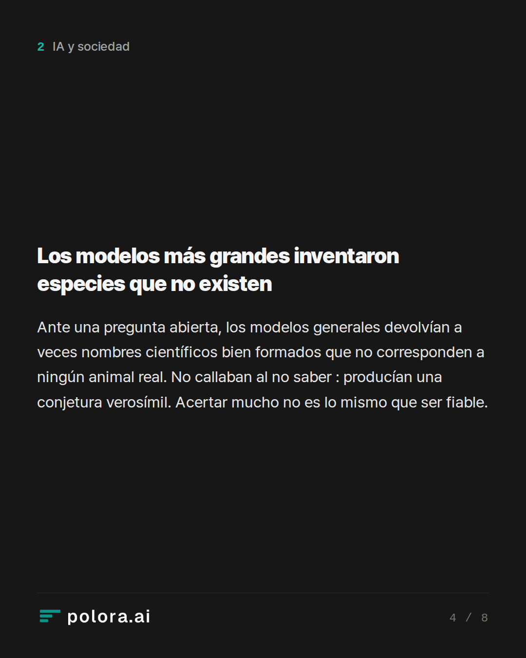 Los modelos más grandes inventaron especies que no existen