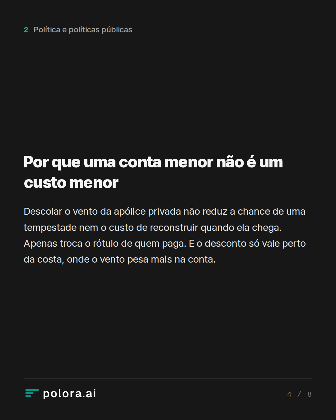 Por que uma conta menor não é um custo menor