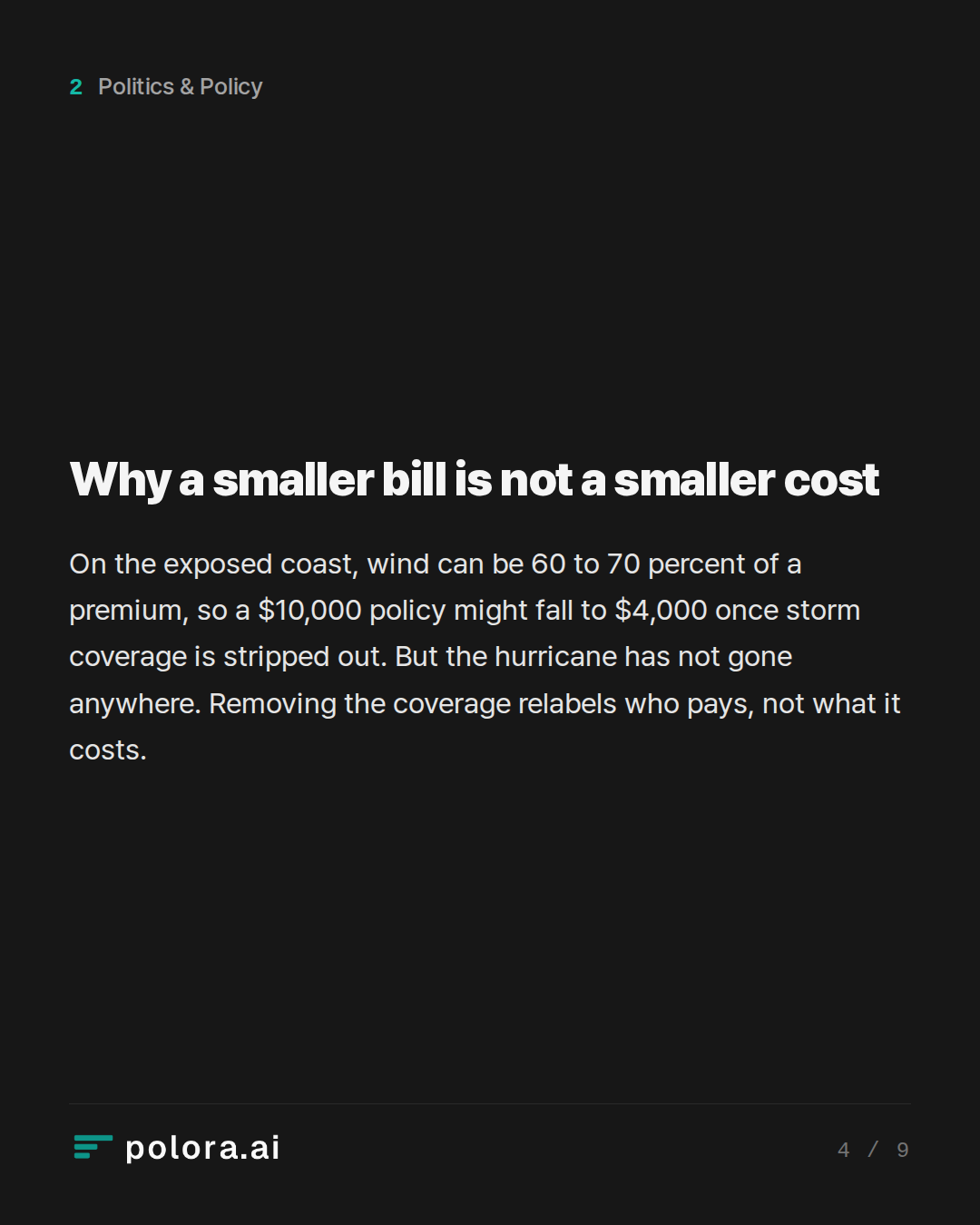 Why a smaller bill is not a smaller cost