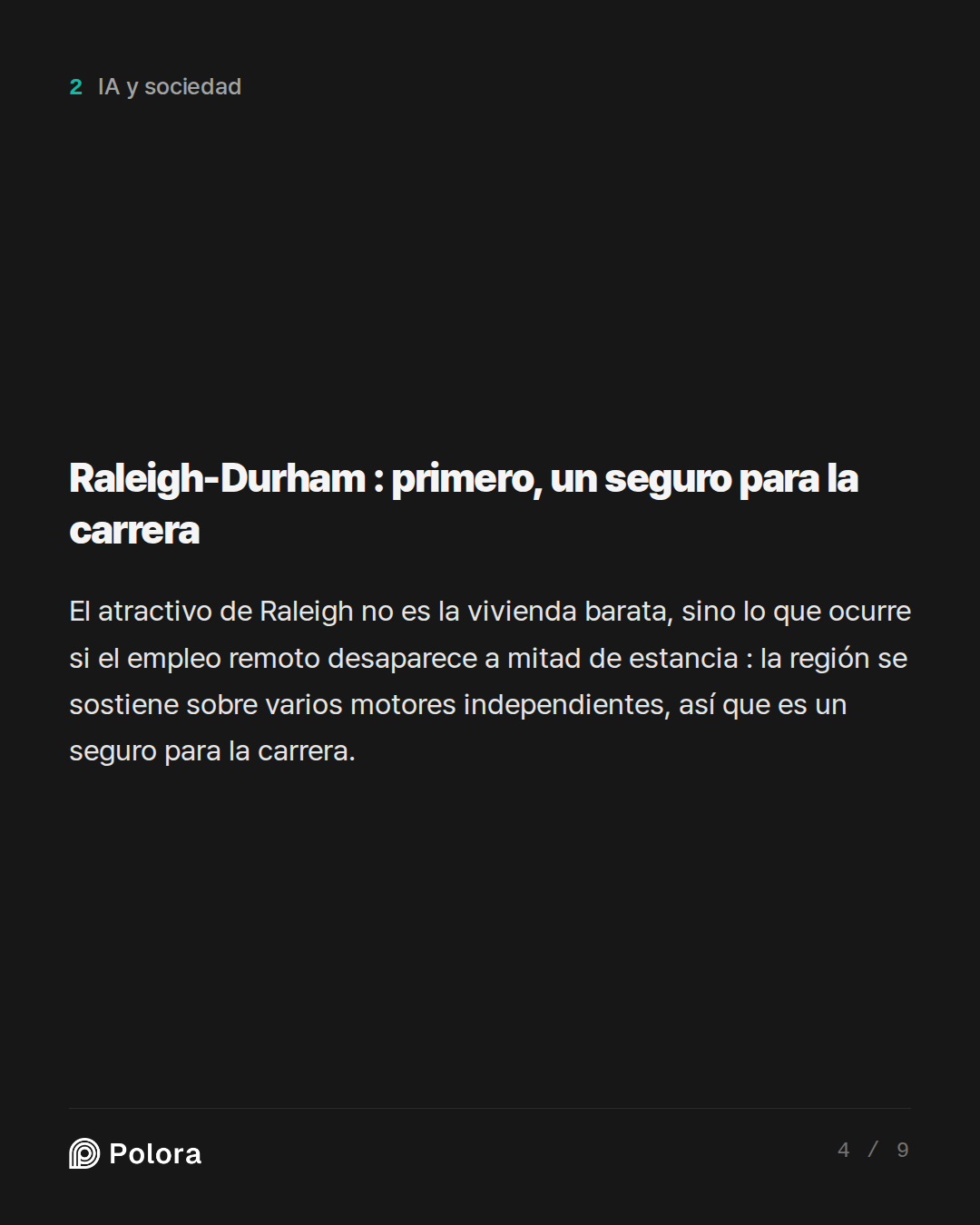 Raleigh-Durham : primero, un seguro para la carrera