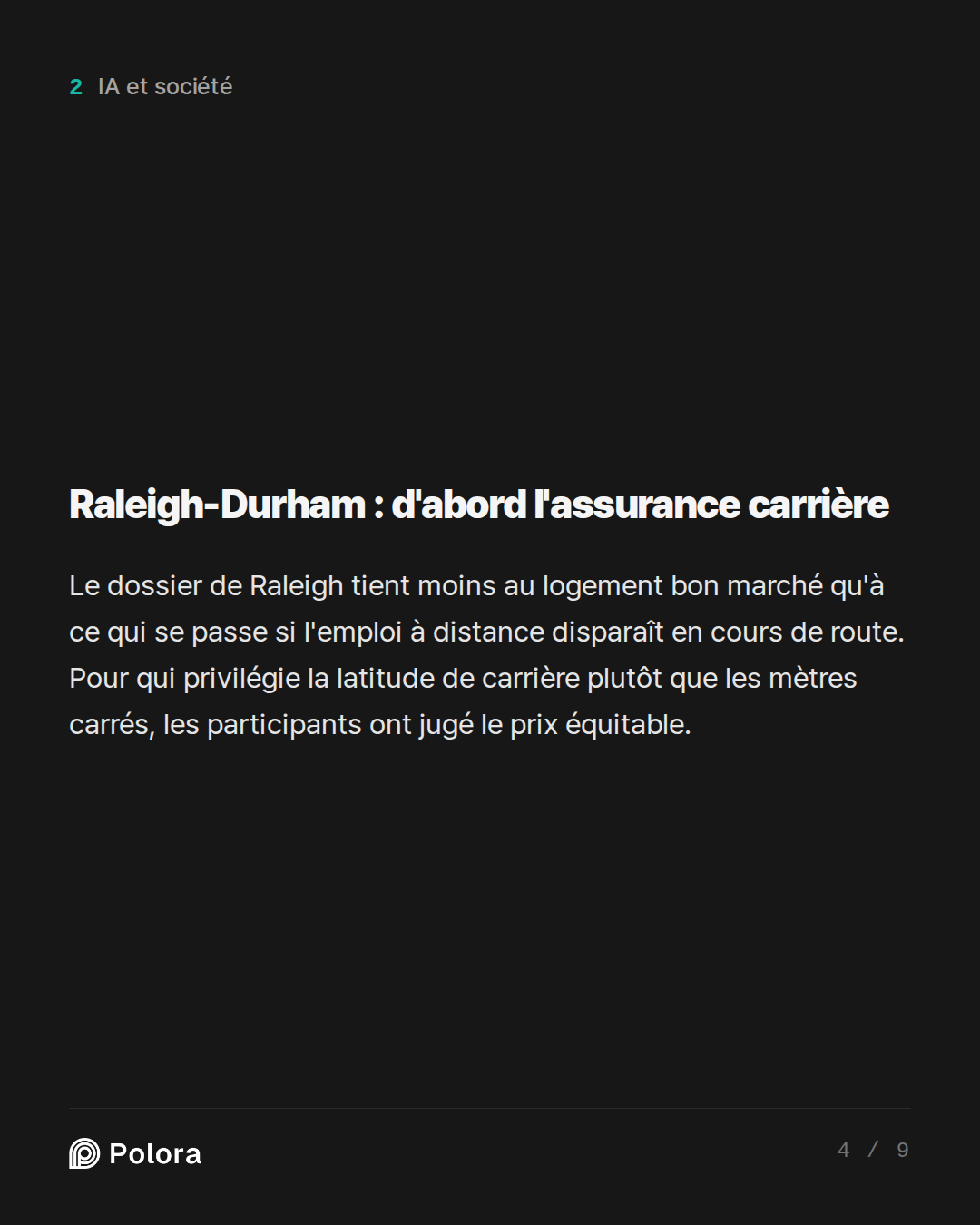 Raleigh-Durham : d'abord l'assurance carrière
