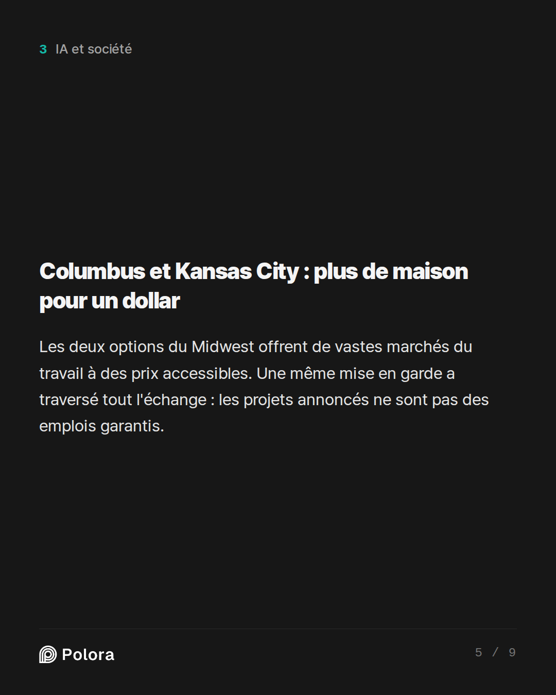 Columbus et Kansas City : plus de maison pour un dollar