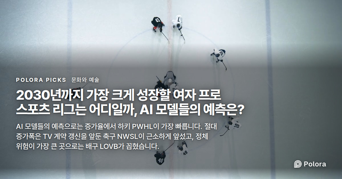 2030년까지 가장 크게 성장할 여자 프로 스포츠 리그는 어디일까, AI 모델들의 예측은?