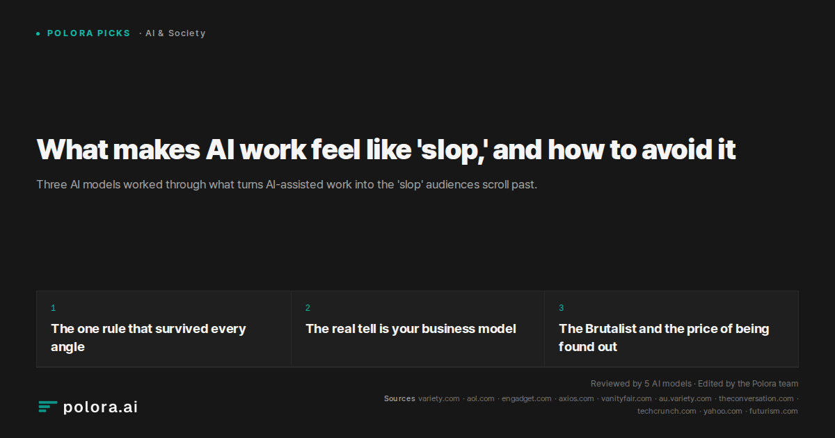 What makes AI work feel like 'slop,' and how to avoid it