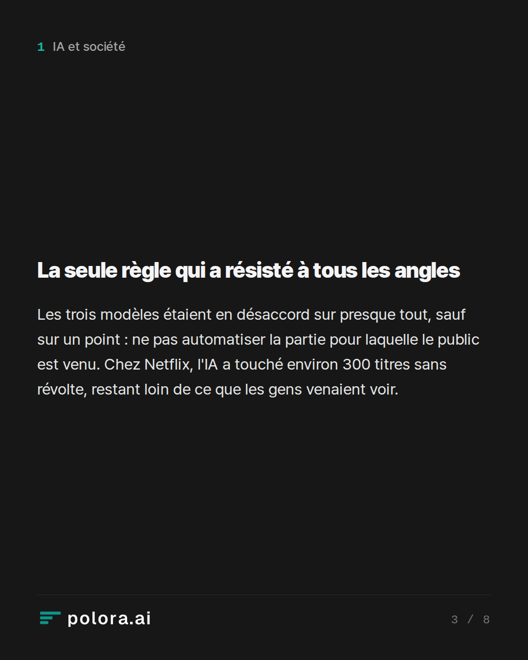 La seule règle qui a résisté à tous les angles