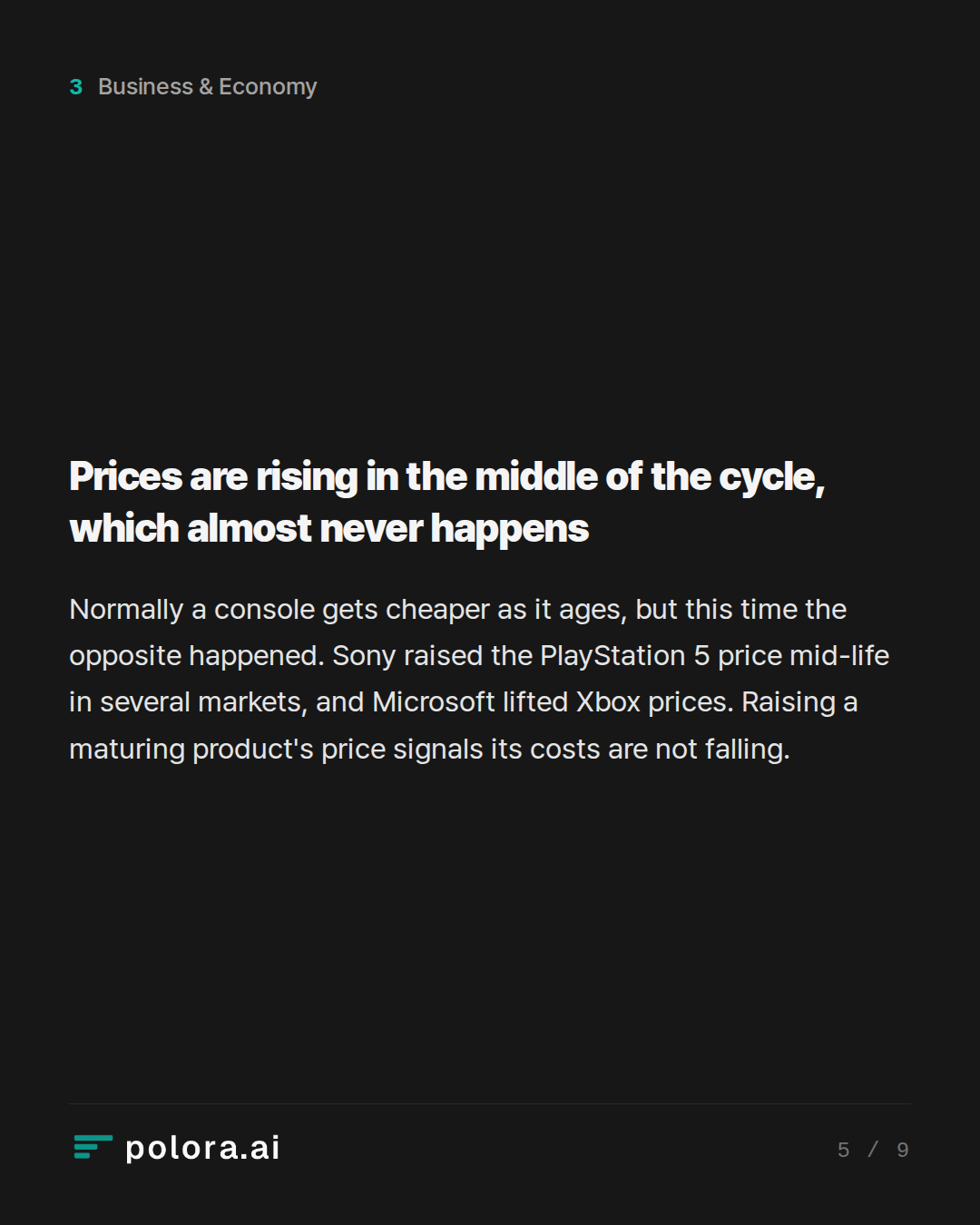 Prices are rising in the middle of the cycle, which almost never happens