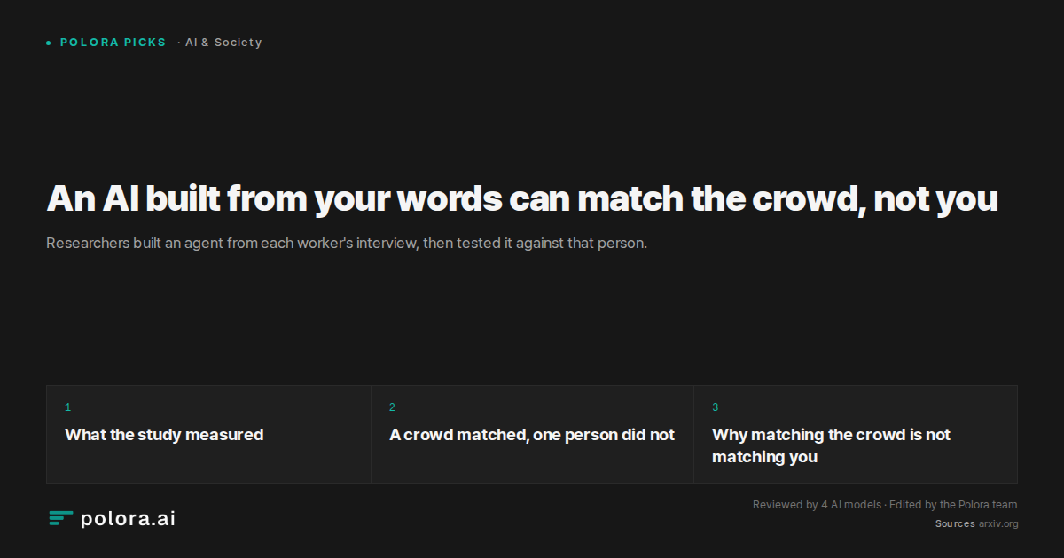 An AI built from your words can match the crowd, not you