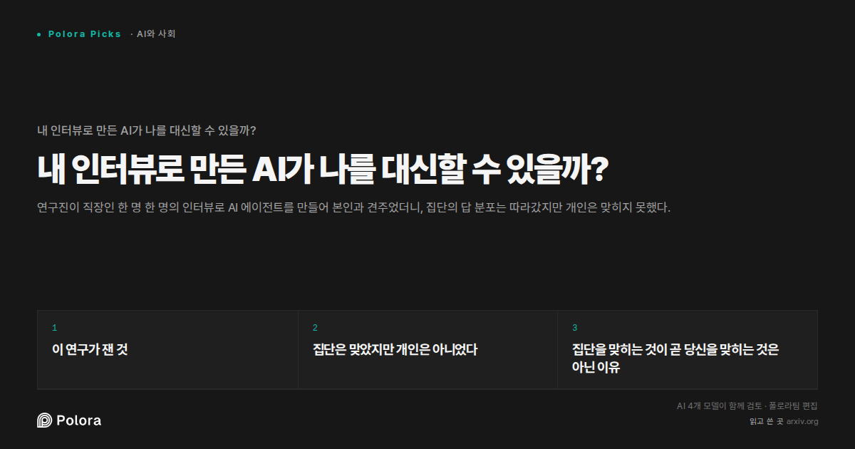 내 인터뷰로 만든 AI가 나를 대신할 수 있을까?