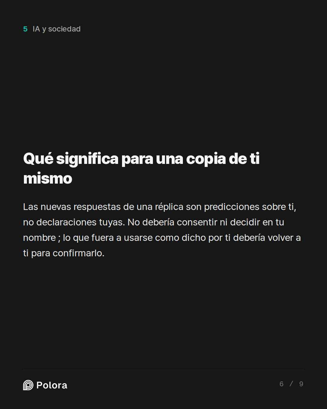 Qué significa para una copia de ti mismo