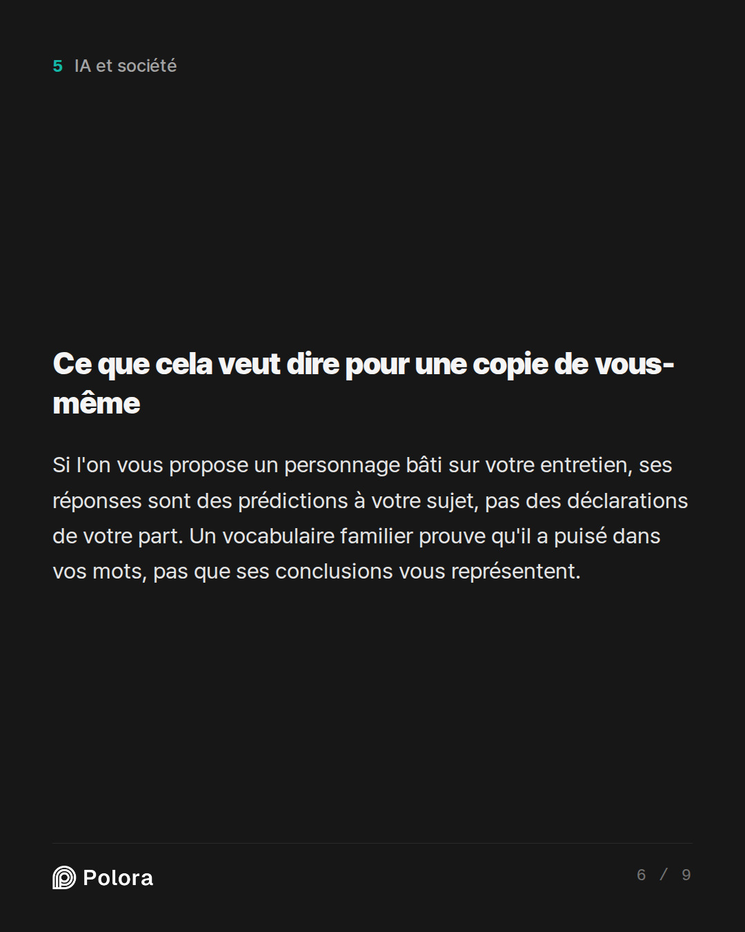 Ce que cela veut dire pour une copie de vous-même