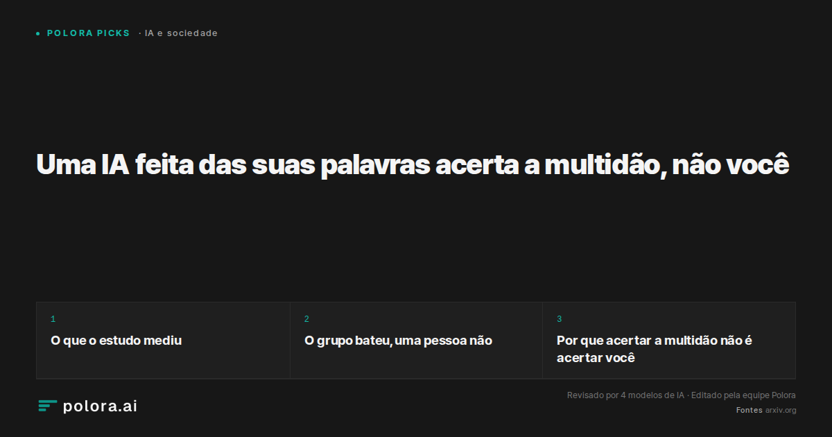 Uma IA feita das suas palavras acerta a multidão, não você