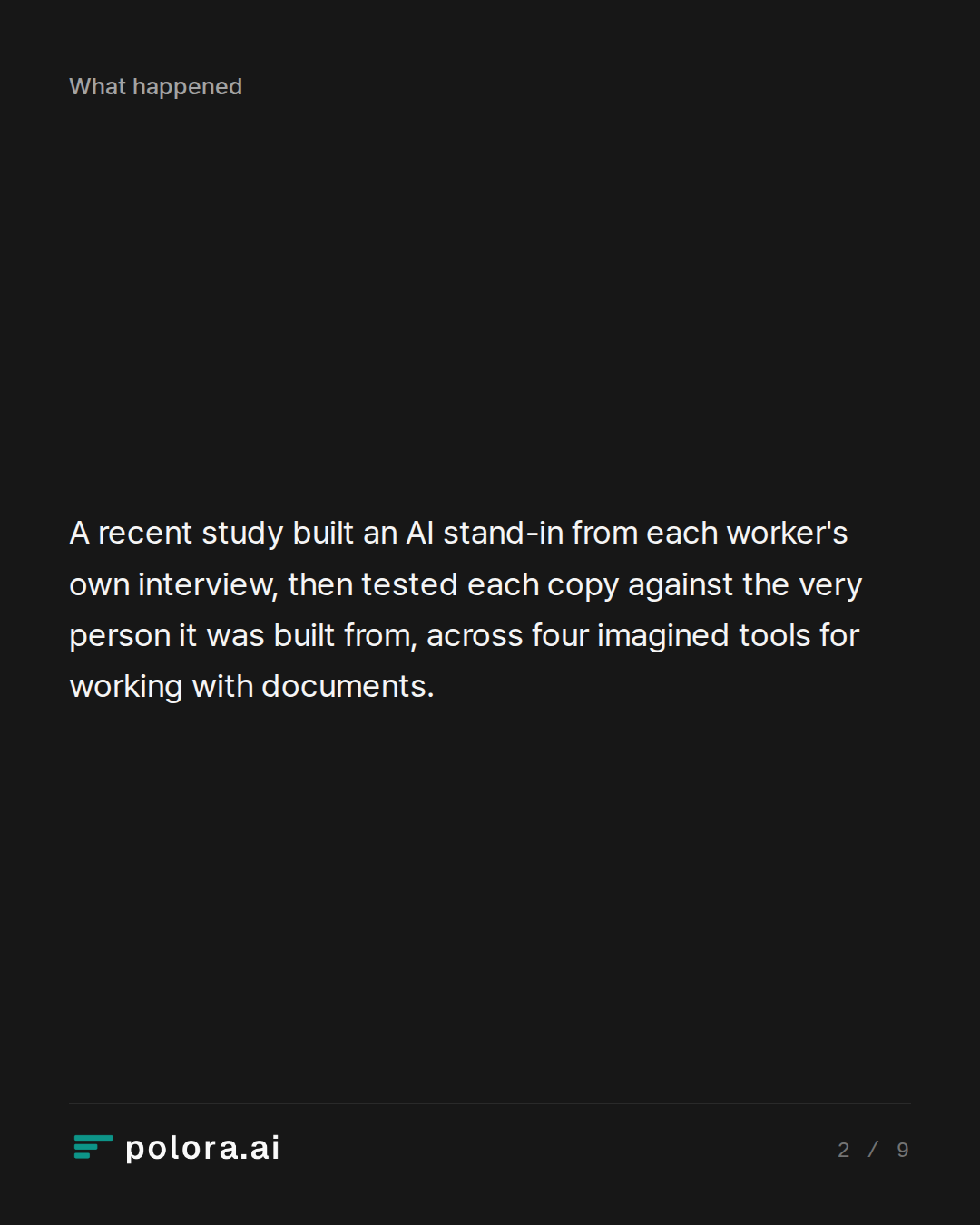 A recent study built an AI stand-in from each worker's own interview, then tested each copy against the very person it was built from, across four imagined tools for working with documents.