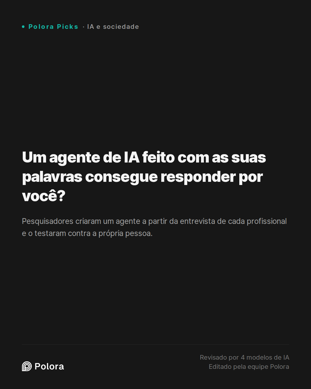 Um agente de IA feito com as suas palavras consegue responder por você?