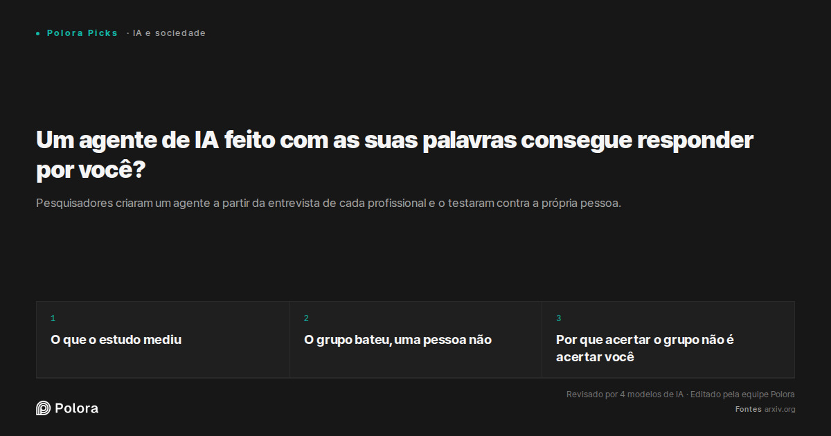Um agente de IA feito com as suas palavras consegue responder por você?