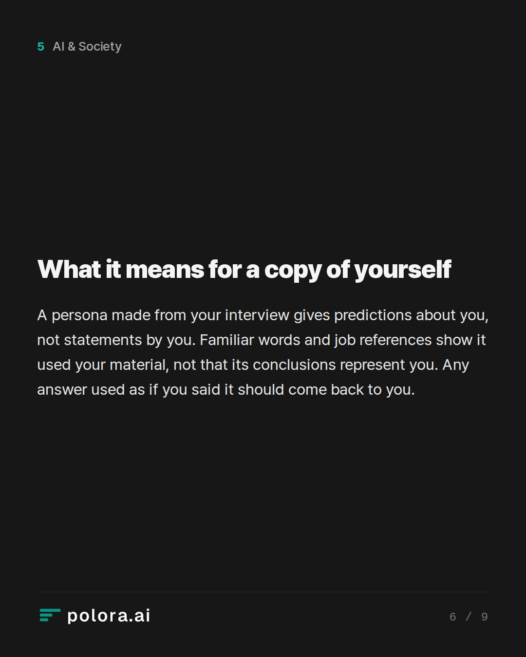 What it means for a copy of yourself