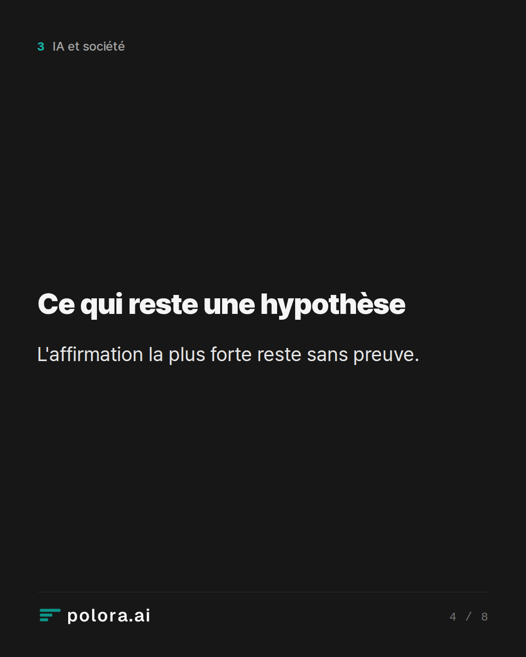 Ce qui reste une hypothèse