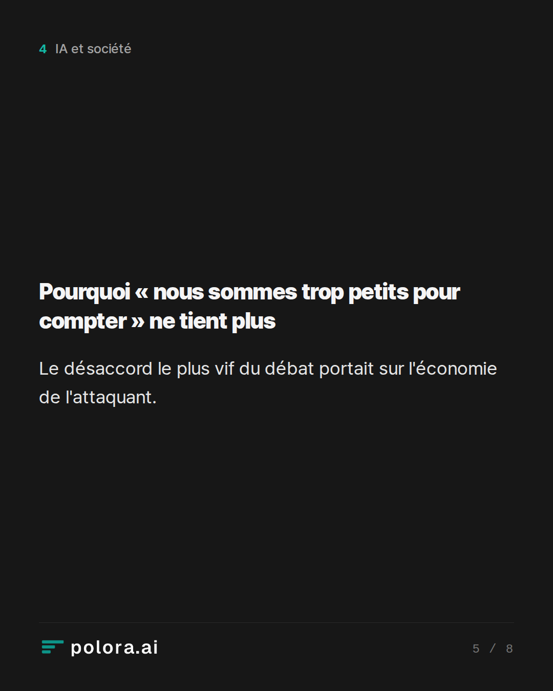 Pourquoi « nous sommes trop petits pour compter » ne tient plus
