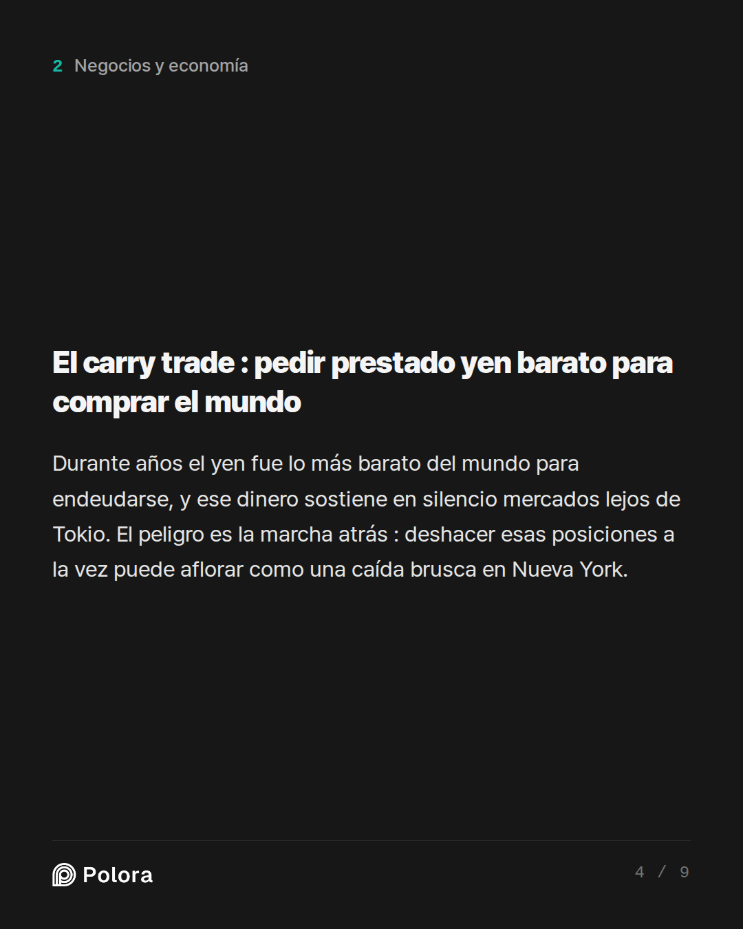 El carry trade : pedir prestado yen barato para comprar el mundo